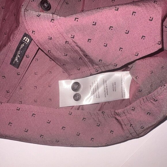 Travis Mathew Tidbits Button Down Heather Tawny Port size Large Short Sleeve - Picture 6 of 13